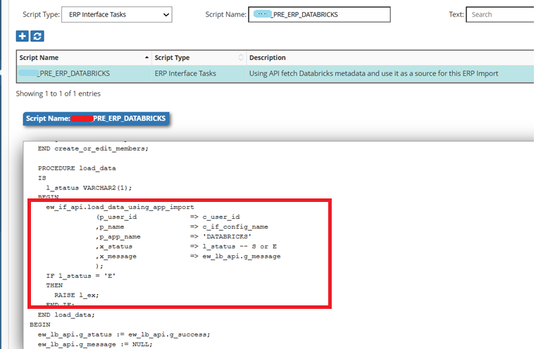 Pre ERP Import Logic Script