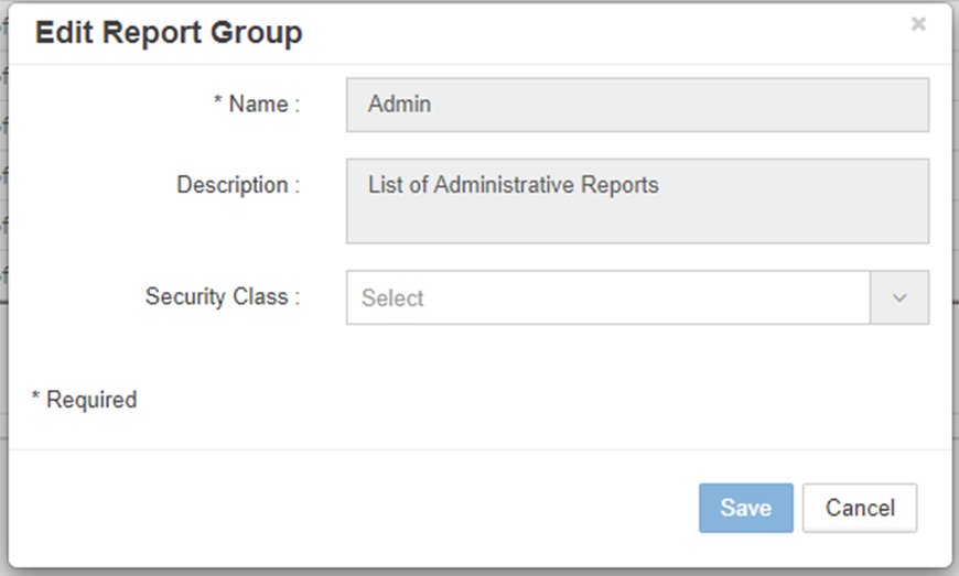 Edit Report Security