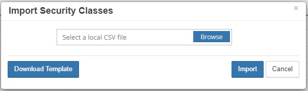 Import Security Classes